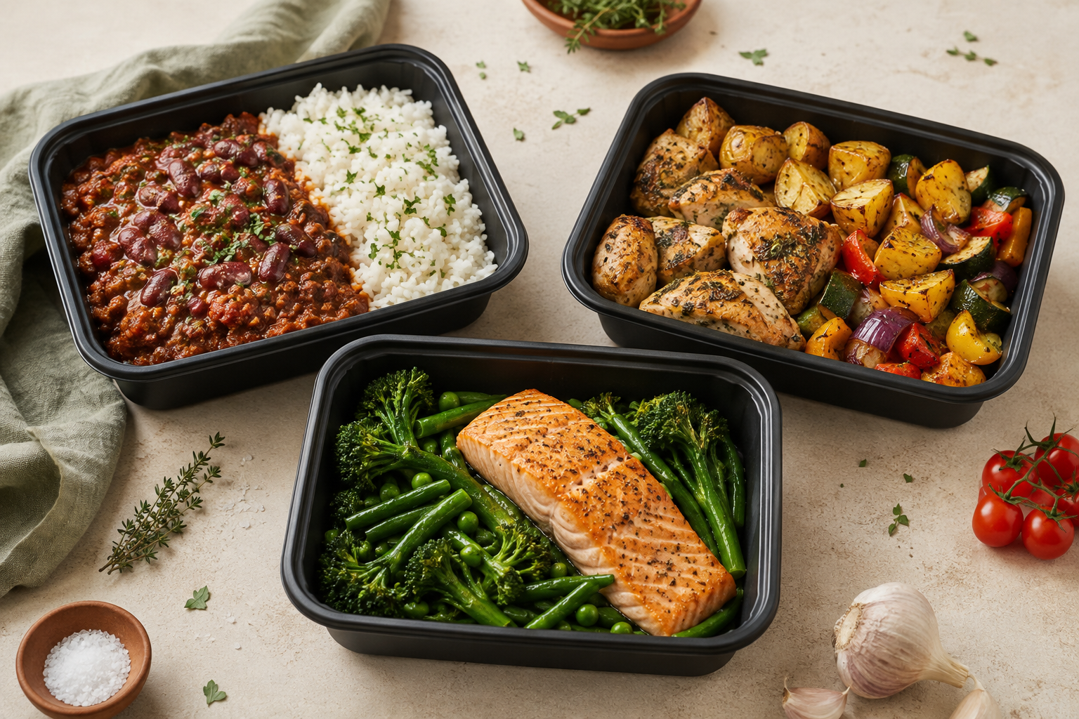 A selection of freshly prepared Made by Suzy meals